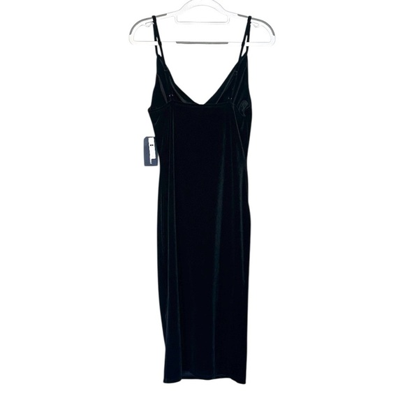MELROSE AND MARKET Cowl Neck Sleeveless Velvet Midi Dress In Black- Size S - Picture 3 of 6